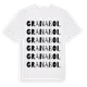 White t-shirt med Granabol ordlek t-shirt