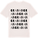 Vintage White t-shirt med Granan ordlek t-shirt
