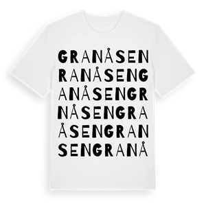 Granåsen ordlek t-shirt – ekologisk bomull t-shirt från Pinshirt