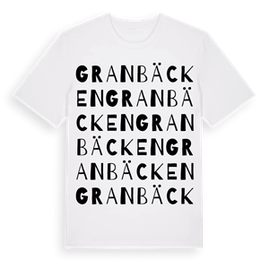 Granbäcken ordlek t-shirt – ekologisk bomull t-shirt från Pinshirt