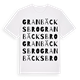 White t-shirt med Granbäcksbro ordlek t-shirt