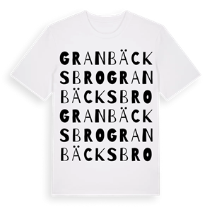 Granbäcksbro ordlek t-shirt – ekologisk bomull t-shirt från Pinshirt