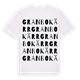 White t-shirt med Granbokärr ordlek t-shirt