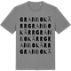 Mid Heather Gray t-shirt med Granbokärr ordlek t-shirt