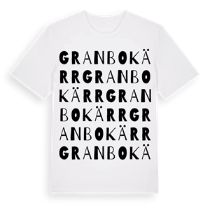 Granbokärr ordlek t-shirt – ekologisk bomull t-shirt från Pinshirt