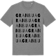 Mid Heather Gray t-shirt med Granbua ordlek t-shirt