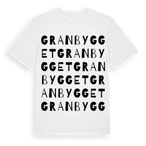 Granbygget ordlek t-shirt – ekologisk bomull t-shirt från Pinshirt