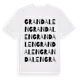White t-shirt med Grandalen ordlek t-shirt