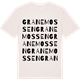 Vintage White t-shirt med Granemossen ordlek t-shirt