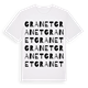 White t-shirt med Granet ordlek t-shirt
