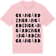Pink Cotton t-shirt med Grangården ordlek t-shirt