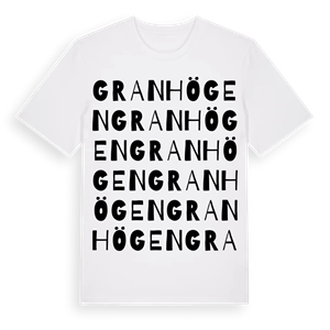 Granhögen ordlek t-shirt – ekologisk bomull t-shirt från Pinshirt