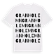 White t-shirt med Granholemn ordlek t-shirt