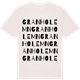 Vintage White t-shirt med Granholemn ordlek t-shirt