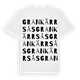 White t-shirt med Grankärrsås ordlek t-shirt