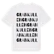 White t-shirt med Grankullen ordlek t-shirt