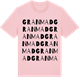 Pink Cotton t-shirt med Granmad ordlek t-shirt