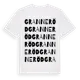 White t-shirt med Granneröd ordlek t-shirt