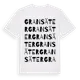 White t-shirt med Gransäter ordlek t-shirt