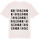 Vintage White t-shirt med Gränsen ordlek t-shirt
