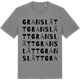 Mid Heather Gray t-shirt med Granslätt ordlek t-shirt