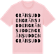 Pink Cotton t-shirt med Gränsudden ordlek t-shirt
