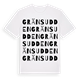 White t-shirt med Gränsudden ordlek t-shirt