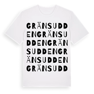 Gränsudden ordlek t-shirt – ekologisk bomull t-shirt från Pinshirt