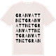 Vintage White t-shirt med Granvattnet ordlek t-shirt