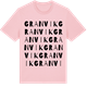 Pink Cotton t-shirt med Granvik ordlek t-shirt