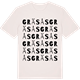 Vintage White t-shirt med Gräsås ordlek t-shirt
