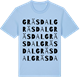 Blue Soul t-shirt med Gräsdal ordlek t-shirt