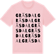 Pink Cotton t-shirt med Gräsdal ordlek t-shirt