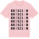 Pink Cotton t-shirt med Gräselid ordlek t-shirt