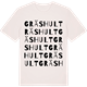 Vintage White t-shirt med Gräshult ordlek t-shirt