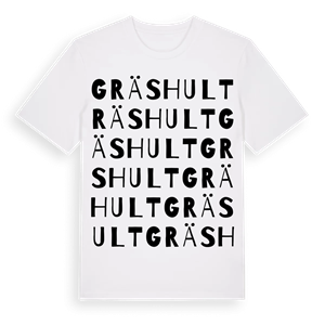 Gräshult ordlek t-shirt – ekologisk bomull t-shirt från Pinshirt