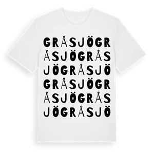 Gråsjö ordlek t-shirt – ekologisk bomull t-shirt från PinShirt