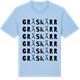 Blue Soul t-shirt med Gräskärr ordlek t-shirt