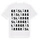 White t-shirt med Gräskärr ordlek t-shirt