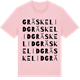 Pink Cotton t-shirt med Gräskelid ordlek t-shirt