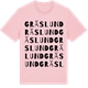 Pink Cotton t-shirt med Gräslund ordlek t-shirt