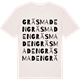 Vintage White t-shirt med Gräsmaden ordlek t-shirt