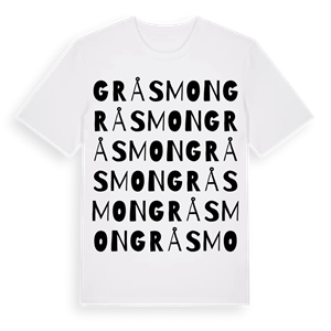 Gråsmon ordlek t-shirt – ekologisk bomull t-shirt från Pinshirt