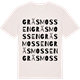 Vintage White t-shirt med Gräsmossen ordlek t-shirt