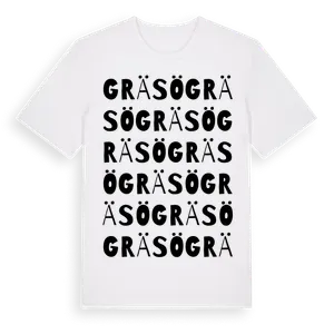Gräsö ordlek t-shirt – ekologisk bomull t-shirt från Pinshirt
