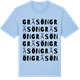 Blue Soul t-shirt med Gräsön ordlek t-shirt