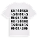White t-shirt med Gräsön ordlek t-shirt