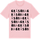 Pink Cotton t-shirt med Gräsöna ordlek t-shirt