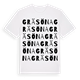 White t-shirt med Gräsöna ordlek t-shirt