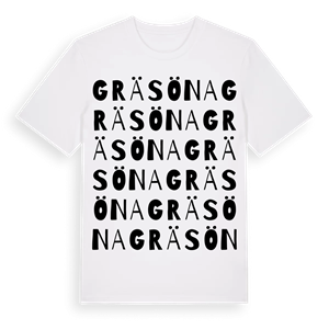 Gräsöna ordlek t-shirt – ekologisk bomull t-shirt från Pinshirt